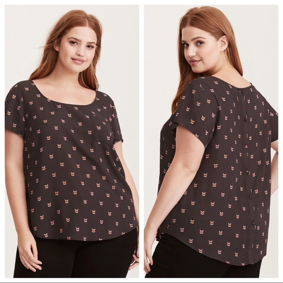 torrid Tops - Torrid | Fox Print Blouse